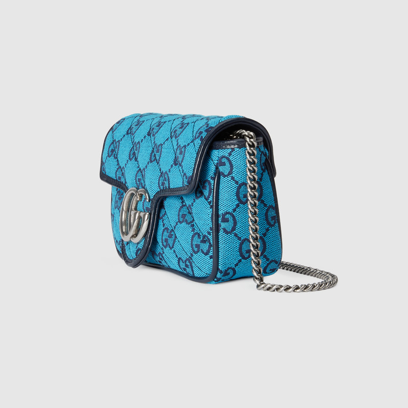 Marmont Matelasse Super Mini Shoulder Bag 476433 Blue